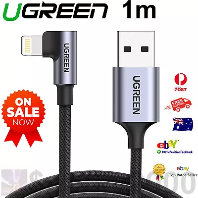 $24.90 • Buy UGREEN 90 Degree Right Angle USB A To Lightning Cable Apple IPhone IPad Charge