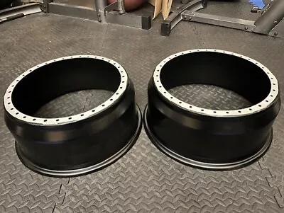 Two 17x6.5 OZ Racing 35 Hole Wheel Barrels Powder Coated Black • $250