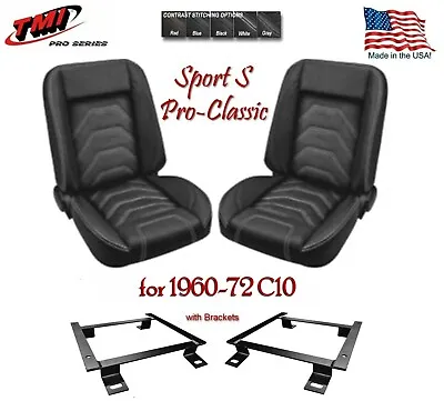 Sport  S  Pro Classic - Bucket Seat Set With Brackets For 1960-72 Chevy C10/K10 • $1960.06