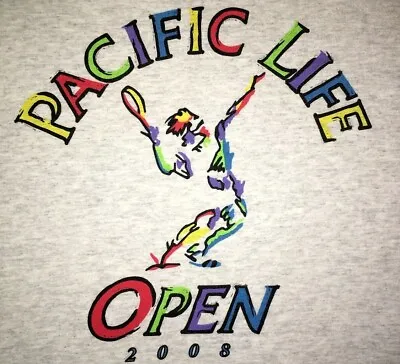 08 PACIFIC LIFE OPEN T SHIRT Rare Pro Tennis PALM SPRINGS CALIFORNIA Tournament • $9.99