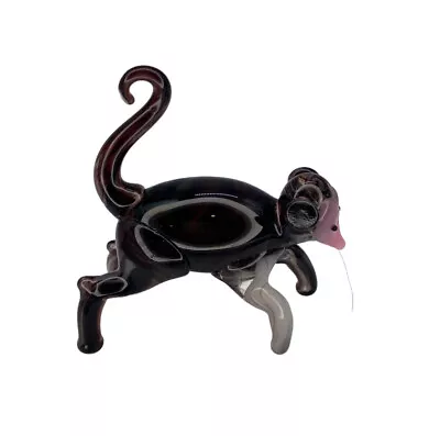ART GLASS Animal Monkey Chimp Ape Murano Style Glass Art Zoo • £11.57
