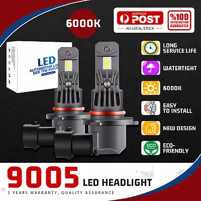 2x 9005 HB3 LED 72W 24000LM Car Headlights Kit 6000K Lamp Globes Bulbs AU • $36.89