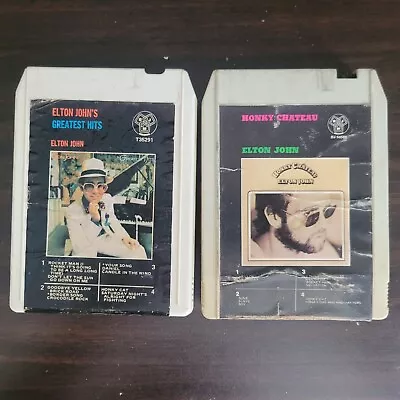 Elton John 8 Tracks Cartridges Greatest Hits And Honky Chateau • $40