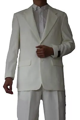 Men’s Formal  Suit 2 Piece Two Button Solid Colors Jacket & Pants 702P • $54.99