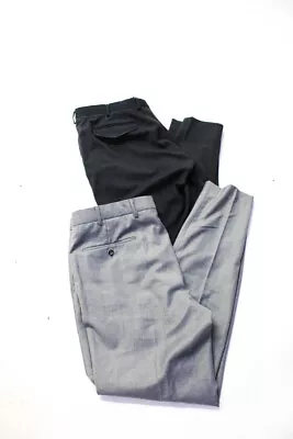 Luciano Moresco Vigano Mens Wool Buttoned Pleated Pants Gray Size EUR36 38 Lot 2 • $41.49