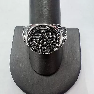 Masonic Secret  Of Art Signet Sterling Jewelry Size 10 & 14.79gr • $99.99