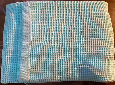 Vtg Cozy Baby Products Morgan Thermal Weave Mint Green Receiving Blanket - NEW • $14.99