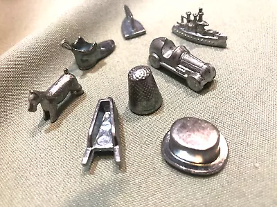 Monopoly Replacement Parts Pieces - Lot Of 8 - Hat Dog Iron Ship Car Timble • $2.99