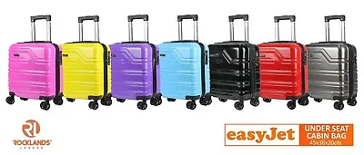 £39.95 • Buy Lightweight 4 Wheel Hard Shell PC Suitcase EasyJet Under Seat Cabin Bag 45x36x20