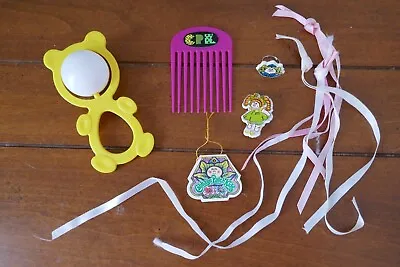 1980's Vintage Cabbage Patch Doll Accessories Rattle Comb Ring Pin Ribbons • $6