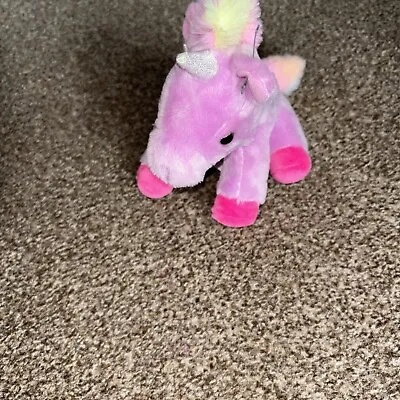 Aurora 12  Dreamy Eyes Plush Pink Unicorn Cuddly Soft Toy Horse Teddy 21247 • £10