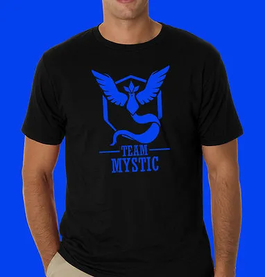 Pokémon Go's Team MYSTIC Leader Black T-shirt Shirt  100 % Cotton • $12.95