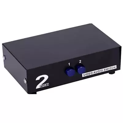 2 Way 3-RCA Audio Video AV Switch Switcher Input Selector Box Splitter • £16.10