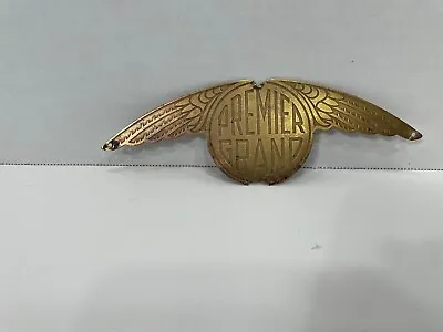 Vintage Brass Premier Grand Winged Nameplate / Emblem • $105