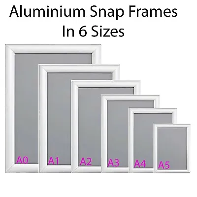 £57.99 • Buy Black & Sliver Aluminium A0-A5 All Sizes Snap Poster Frame Clip Picture Photo 
