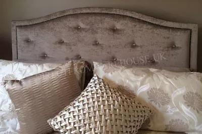 £37.95 • Buy New Design Dews Buttoned Studded Bed Headboard In Soft Plush Fabric 30  Height