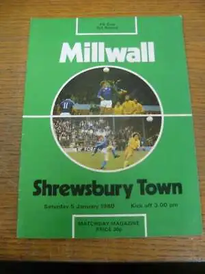 05/01/1980 Millwall V Shrewsbury Town [FA Cup] (Team Changes) • £3.99