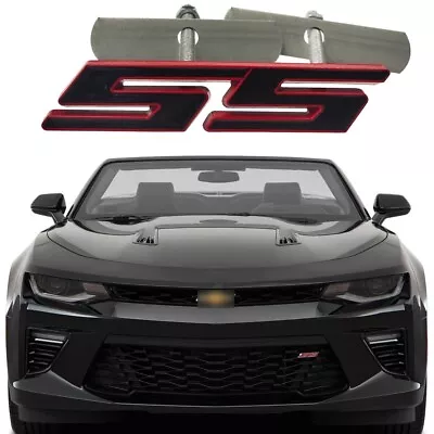 1pcs Grille SS Emblem Badge 3D For Camaro Sierra Front （Black Red) • $11.59