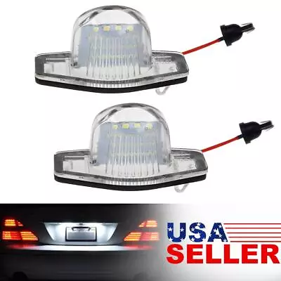 1 Set 6000K White 18-3528-SMD LED License Plate Light Lamp Bulbs Set • $18.05