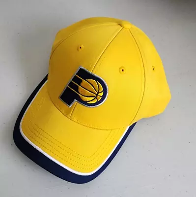 Indiana Pacers Hat Adjustable Yellow Blue Basketball NBA Maine Gate Cap • $11.94