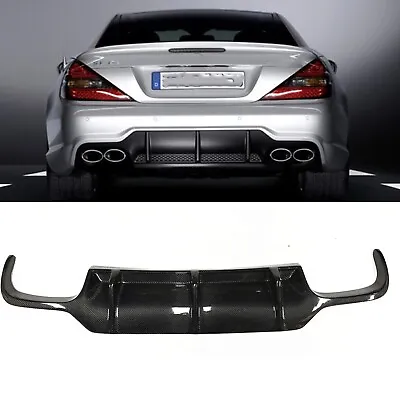 Carbon Fiber Rear Bumper Diffuser Lip For Benz R230 SL63 SL65 AMG 4 Tip 2009-12 • $316.98