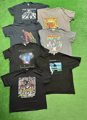 Lot Of 7 Rock N Roll Band Concert Tour T-Shirt Tees Mens Size 3XL Rock Music • $99.99