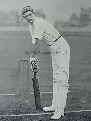 C1895 Antique Print W.G. GRACE JUNIOR - CAMBRIDGE Famous Cricketers & Signature • £19.75