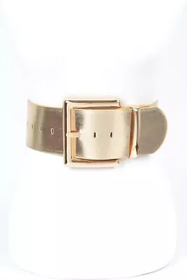 BNWT Iconic Metallic Gold Color  Wide Belt Fashion Belt Gold Belt • $18