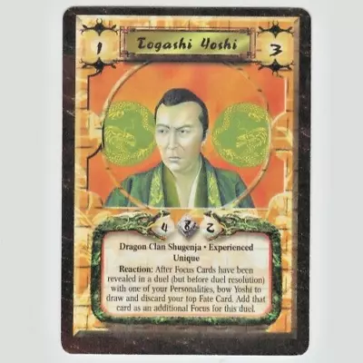 Togashi Yoshi Experienced L5R Legend Of The Five Rings CCG Time Of The Void 1997 • $1