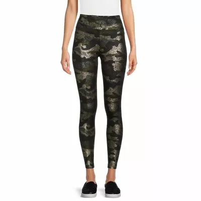 No Boundaries Sueded Leggings Sparkly Green Camo Juniors Plus  Size XXXL (21) • $9