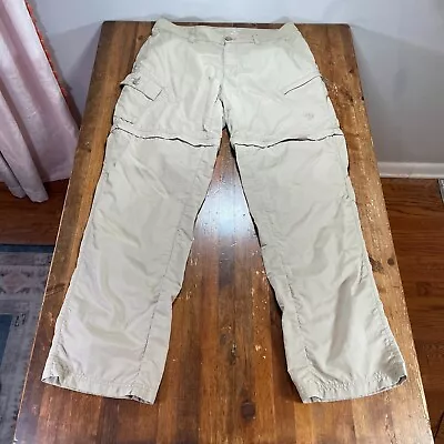 Mountain Hardwear Pants Mens 34x32 Brown Convertible Nylon Outdoors Hiking • $21.99