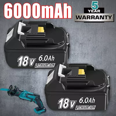 2Pack For Makita 18V 6000mAh LXT Lithium-Ion BL1860 BL1850 BL1830 LED Battery US • $28.87