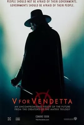 $10 • Buy V Is For Vendetta Movie Poster AMC Theatre Exclusive - Double Sided Original