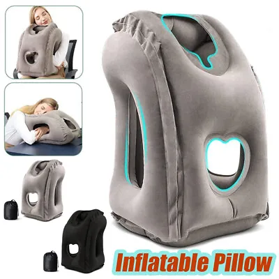 $19.85 • Buy Inflatable Travel Pillow Air Cushion Airplane Car Office Support Nap Pillow New