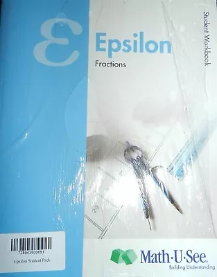 Epsilon Fractions Student Workbook & Tests Math.U.See Paperback Set New! 2 Book  • $76.69