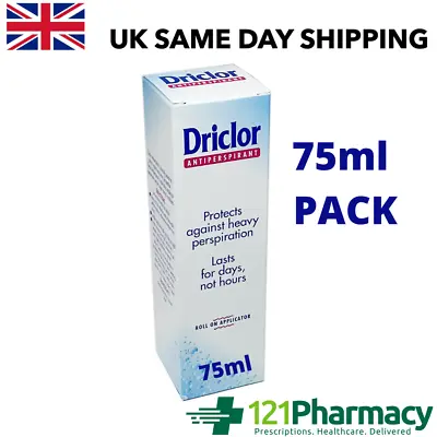 £12.49 • Buy Driclor Antiperspirant Roll On - 75ml | Hyperhidrosis | Armpits | Hands | Feet