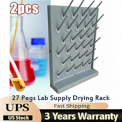 Lab Science Supply Drying Rack 27 Pegs Cleaning Equipment Drying Frame Hanger • $61.75