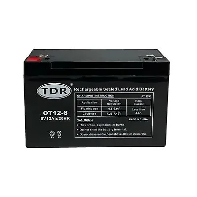 6V 12AH UPS SLA Battery - Brand New 6 Volt 12 Ah Solar Power Scooter Ride • $35.05