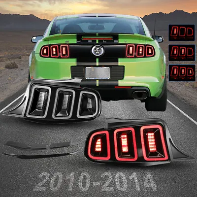 For 2010-2014 Ford Mustang LED Tail Lights Sequential Signal DRL Brake Lamps Set • $399.99