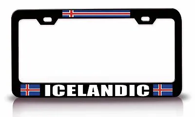 ICELANDIC Country With Steel License Plate Frame Car SUV X11 • $15.95