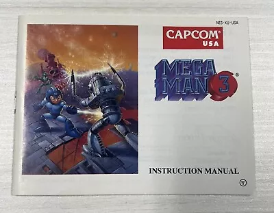 Mega Man 3 INSTRUCTION MANUAL ONLY (Nintendo NES 1990) Capcom Good Condition • $21.95