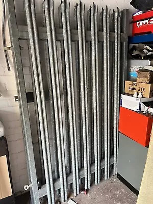 PALISADE COMMERCIAL GALVANISED YARD GATES APPROX  190 High Each Gate 127 Wide • £300