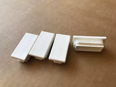 4 Pack - 1 X2  Tubing Plastic Plug End Cap Rectangular Rectangle 2x1 1x2 White • $8.69