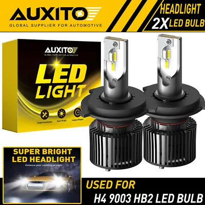 AUXITO H4 9003 LED Headlight Bulbs Hi Low Beam Conversion Kit White Canbus EOA • $24.99