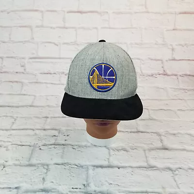 NBA Golden State Warriors Mitchell & Ness Snapback Hat Cap Gray Black • $11