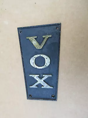 Vintage Original 1960s VOX Vertical Amplifier Cabinet Logo • $38.95