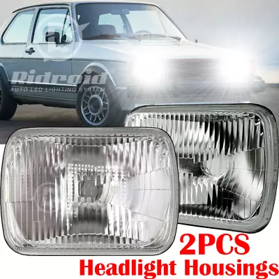 Pair 5X7  7X6  LED Headlights Glass Headlamp Covers For Toyota Tacoma 82-95 • $39.99