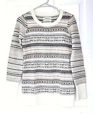 $22.99 • Buy Cambridge Dry Goods Lambswool Blend Sweater Nordic Pastel Design Size M