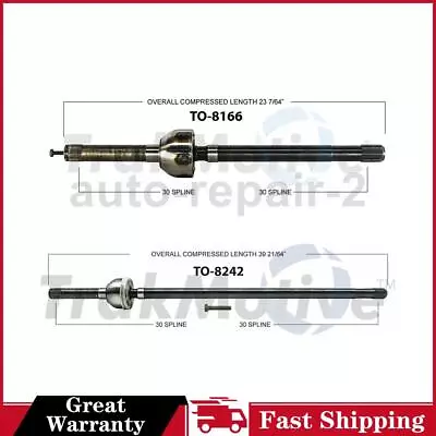 For 1984~1985 Toyota 4Runner TrakMotive Front Left Front Right CV Axle Shaft • $196.34