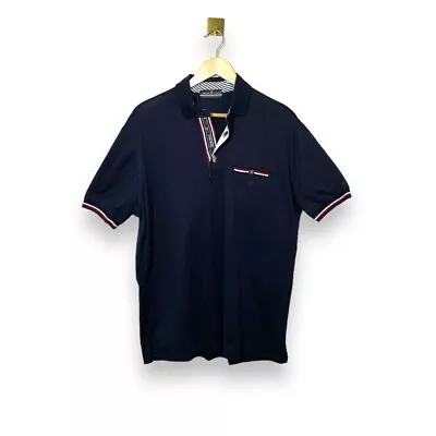 Green Coast Yachting Modern Fit Men’s Trimmed Polo In Navy Size L • $43